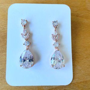 Crystal Rose Gold Earrings